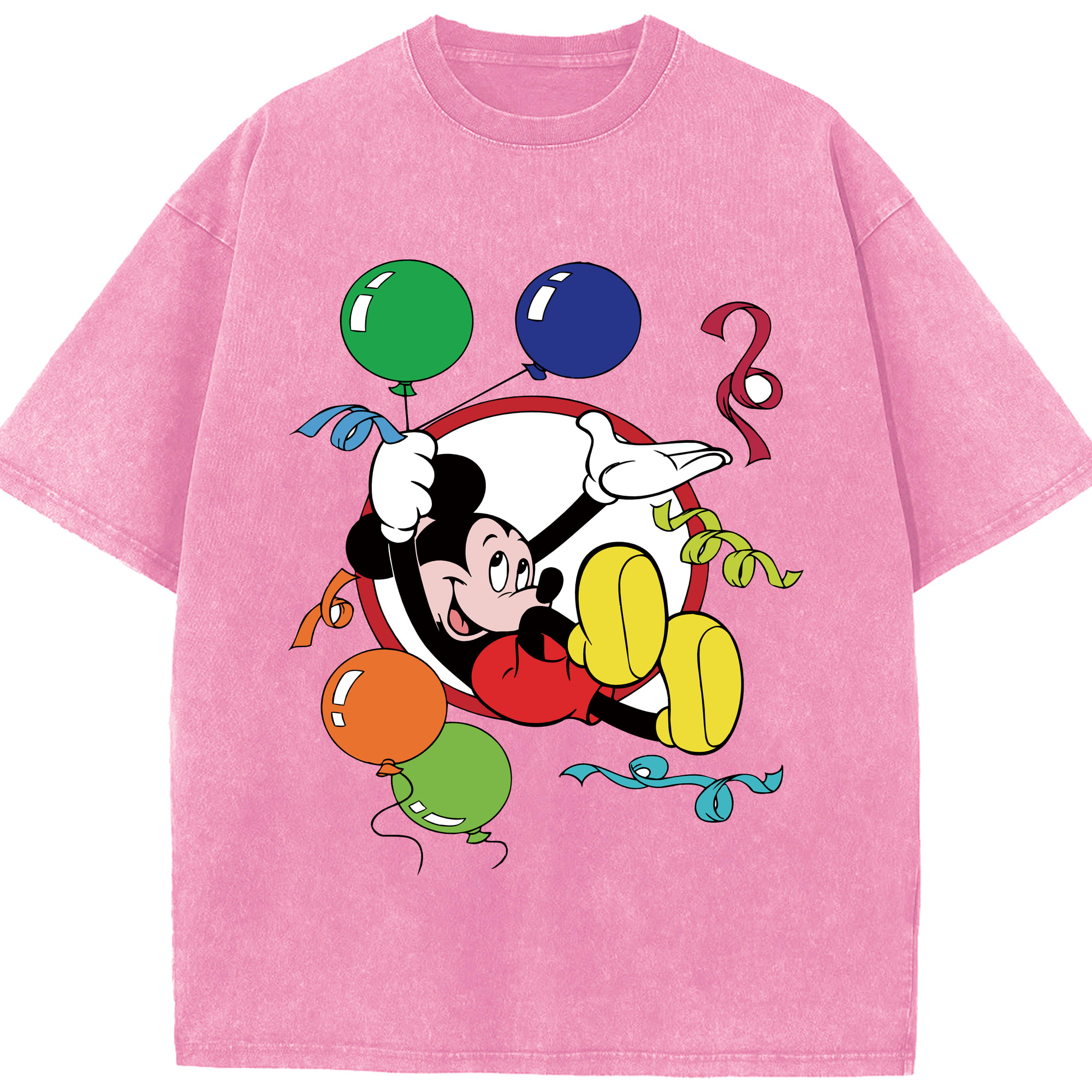（画像用） ミッキーマウス Mickey Mouse 綿100% ヴィンテージ風 半袖Tシャツ（フロントプリント）